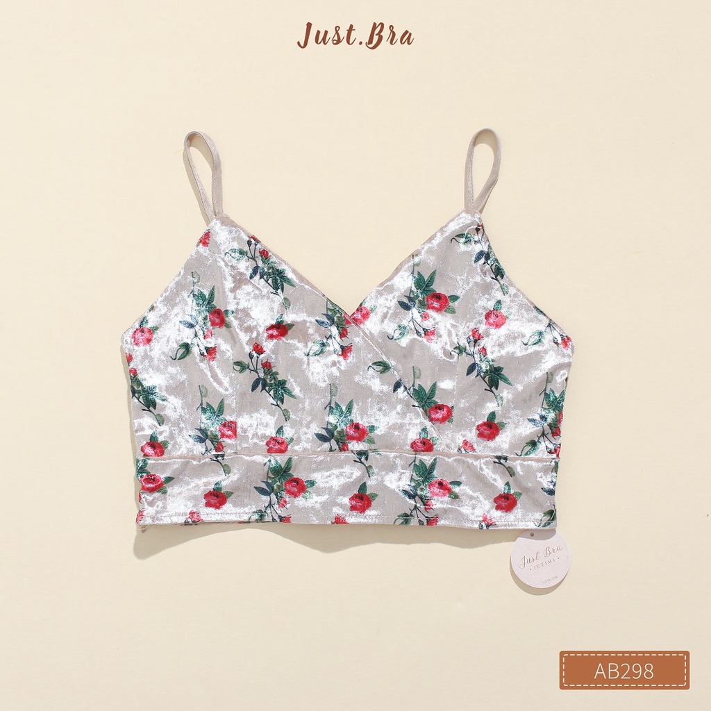 Áo bra Just Bra thiết kế dây đan lưng cách điệu, họa tiết hoa cổ diển AB298