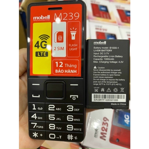 Điện Thoại Mobell M239 4G - Hàng chính hãng , NewFullbox , nguyên seal