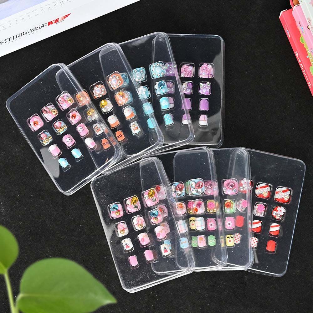 Móng tay giả in hình công chúa hoạt hình dễ thương có thể tháo rời dành cho trẻ em