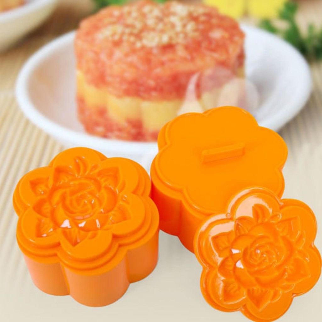 KHUÔN XÔI MAI HOA HỒNG 15CM