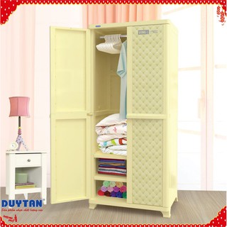 (Hà Nội) Tủ nhựa Duy Tân Wing-L  Kem (Tủ nhựa Duy Tân treo đồ)