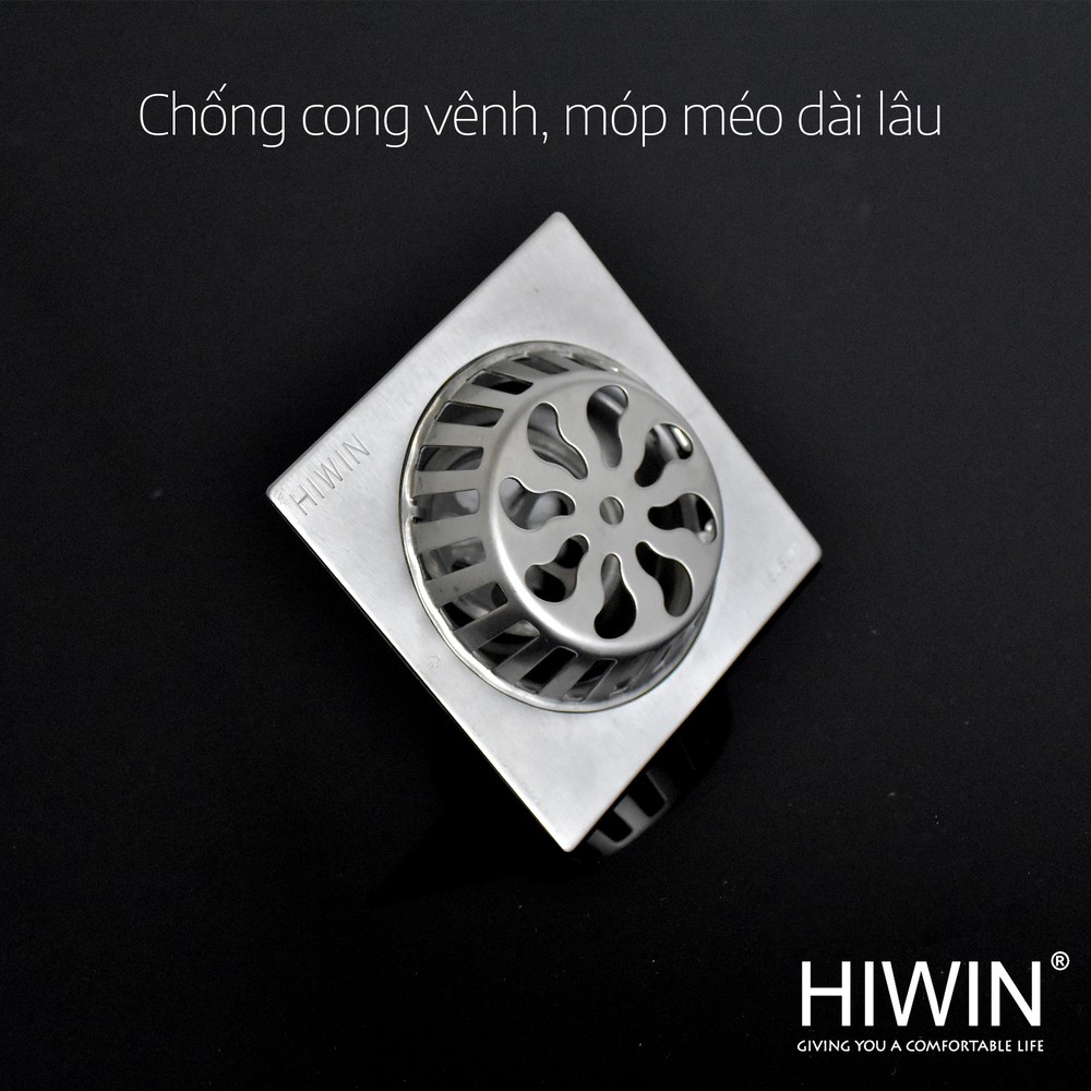 Cầu chắn rác Hiwin FD-76 Inox 304 Mặt mờ Cao Cấp Ngõng trọng lực