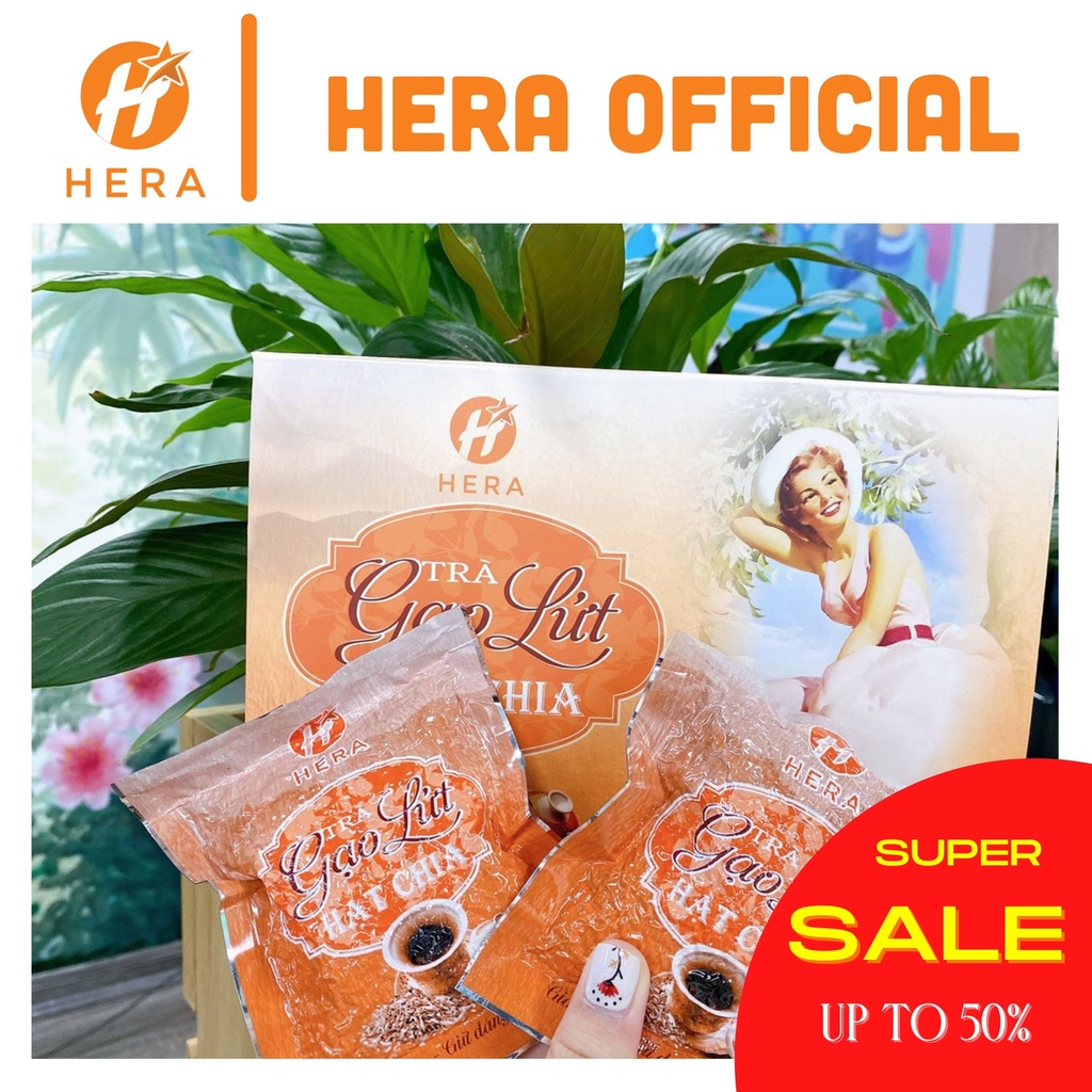 Trà gạo lứt hạt chia giảm cân HERA – Trà giảm cân đào thải mỡ thừa, không tác dụng phụ