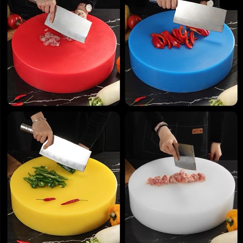 Thớt nhựa nhà hàng KT 40 dày 5cm ,hàng băm chặt, CÓ QUAI XÁCH Chất liệu PE nguyên khối, Hàng việt nam chất lượng cao