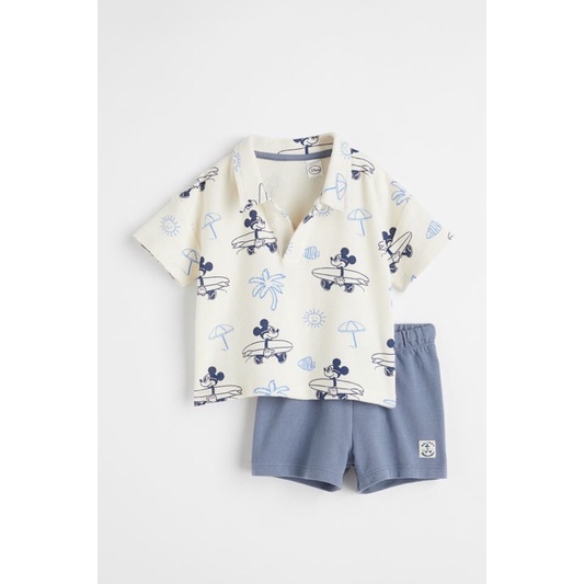 Bộ polo mickey bé trai HM auth