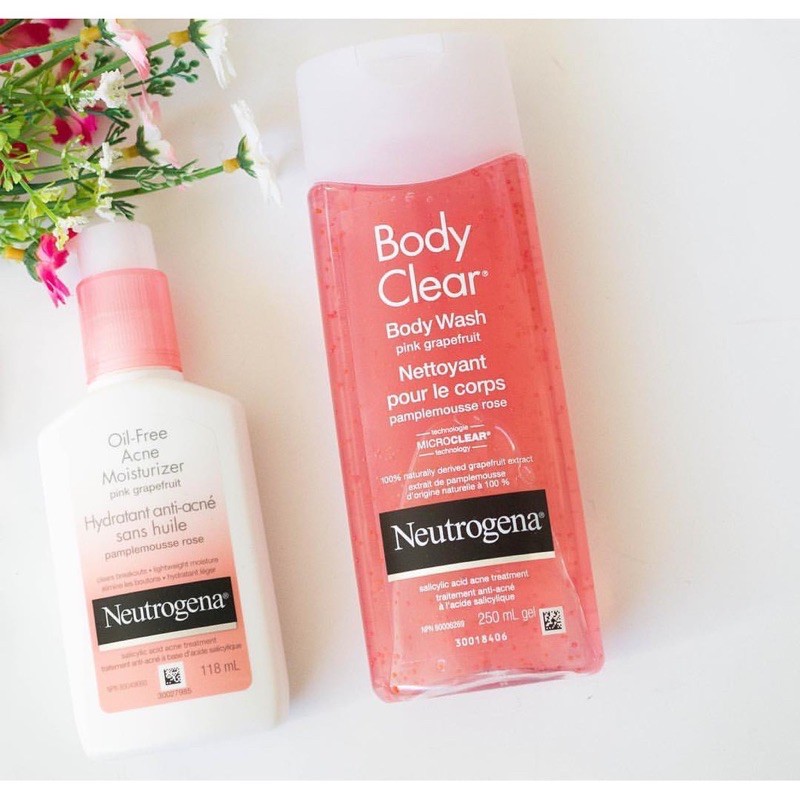 SỮA TẮM GIẢM MỤN LƯNG NEUTROGENA CLEAR BODY WASH PINK GRAPEFRUIT 250ml