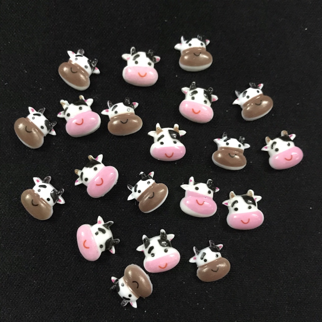 set charm bò sữa trang trí móng