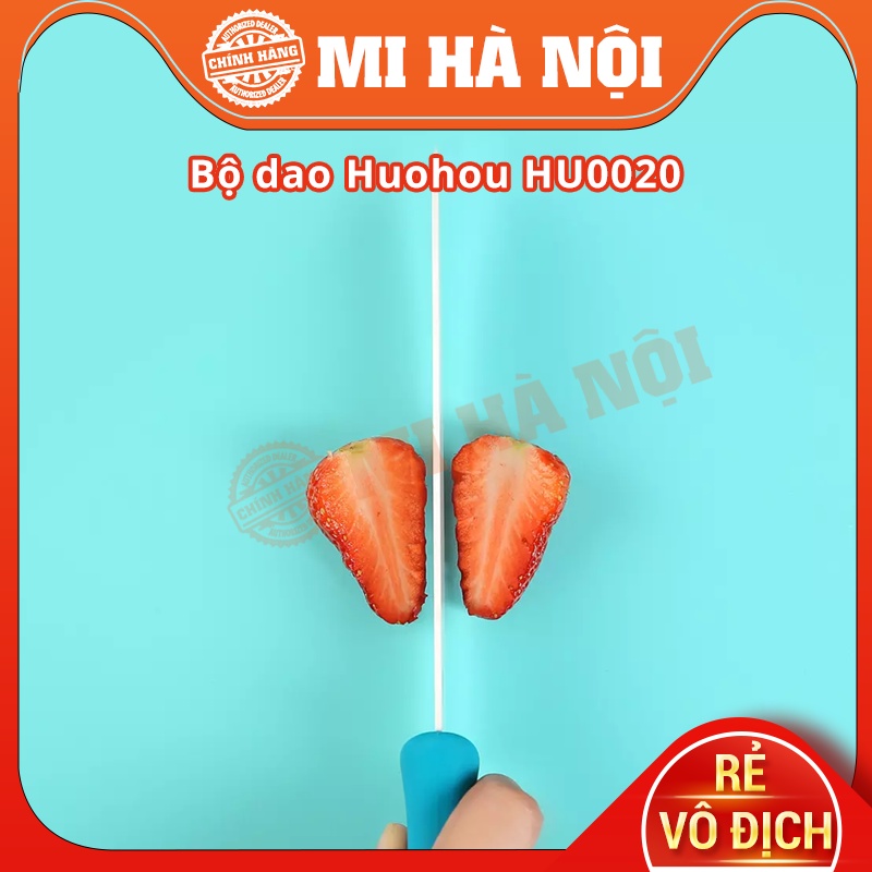 Bộ dao gốm Nano Xiaomi HuoHou HU0010 (3 dao thái và 1 dao nạo) / HU0020 (3 dao thái và 1 thớt)