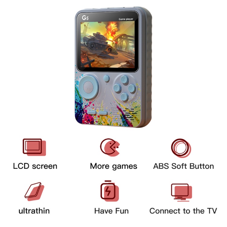 Máy chơi game Sup G5 cầm tay cầm tay Gameboy Macaron Máy chơi game video cổ điển 500 trong 1