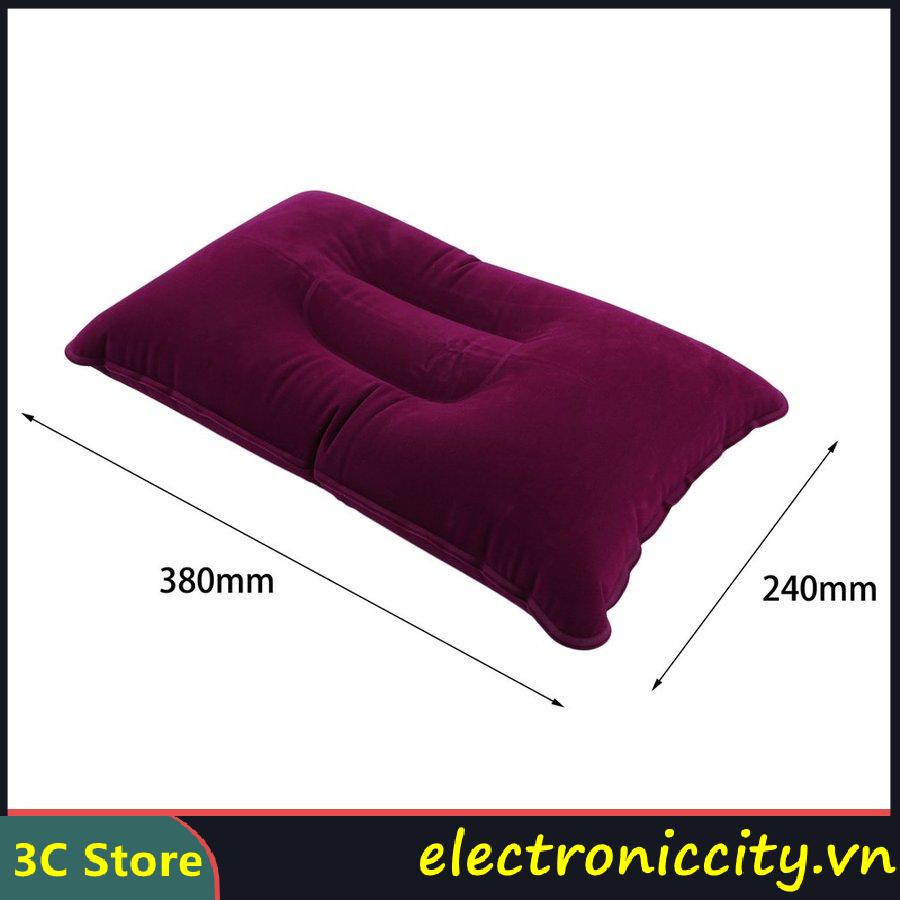 Gối bơm hơi gấp gọn dùng trong văn phòng/ mang đi du lịch tiện lợi
