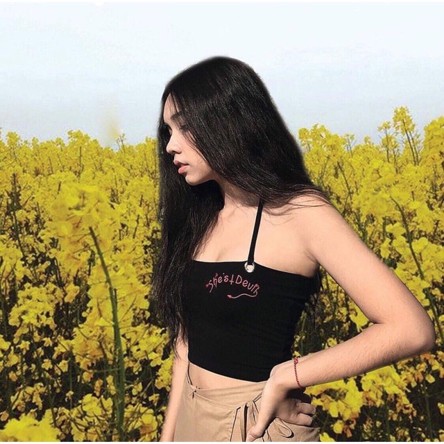 Áo croptop dây yếm