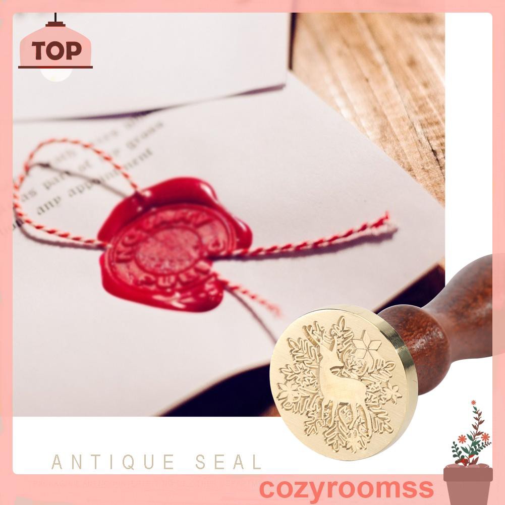 Con Dấu Tay Cầm Bằng Gỗ Phong Cách Retro