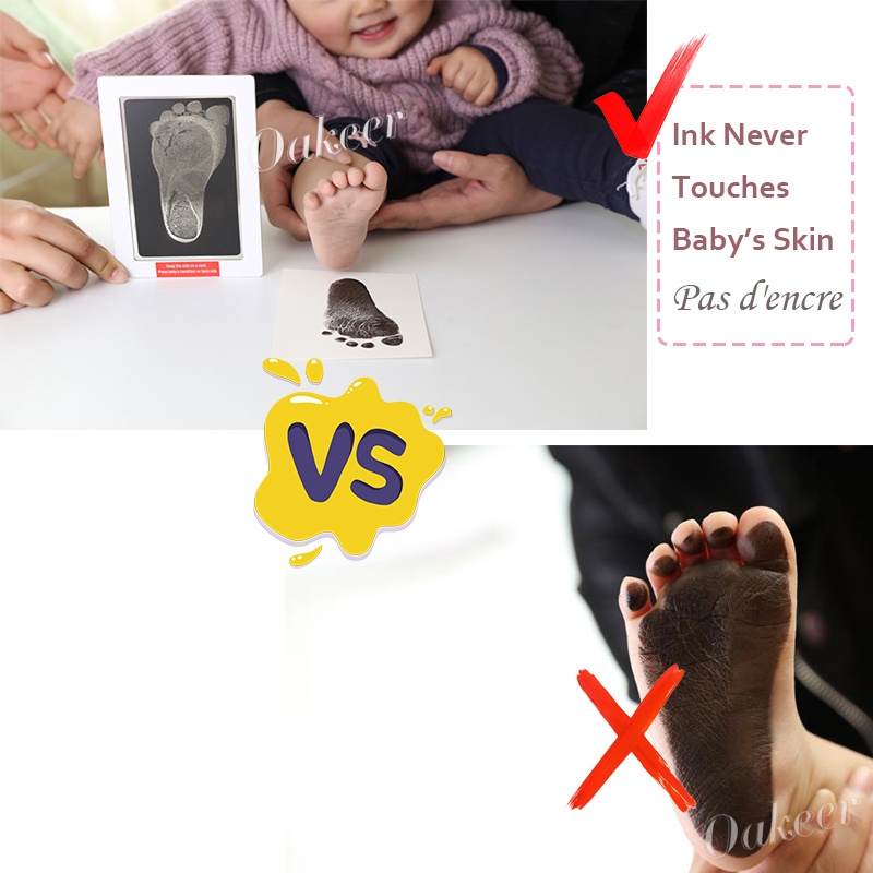Bộ Đệm Mực In Dấu Chân Cún Không Độc Hại Cho Bé Sơ Sinh 0-6 Tháng Tuổi
