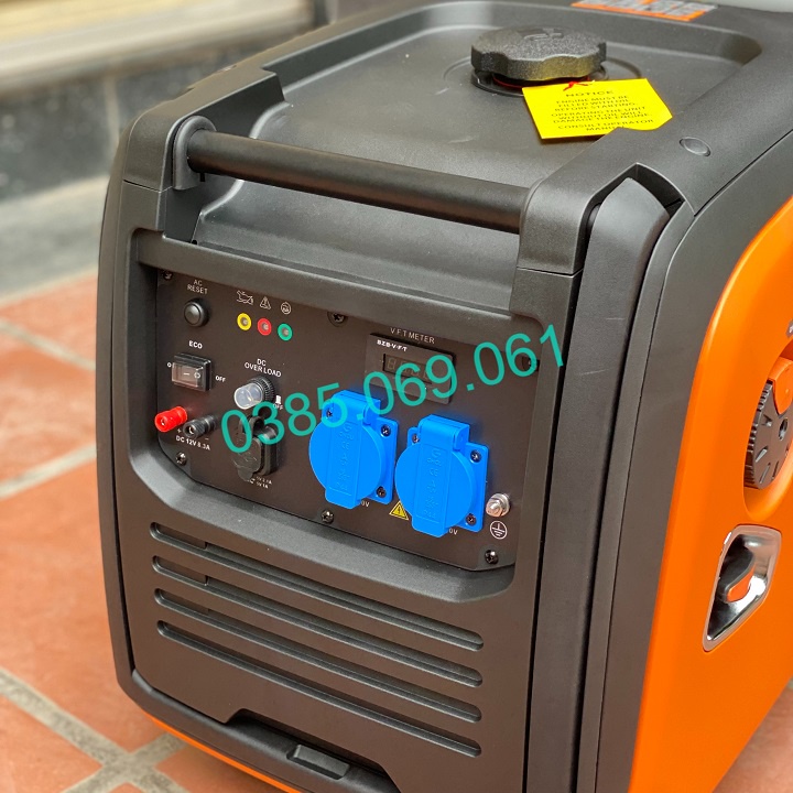 Máy Phát Điện Chạy Xăng 4Kw Hwasdan H4500IE Inverter Nhật Bản, siêu cách âm, sẵn hàng