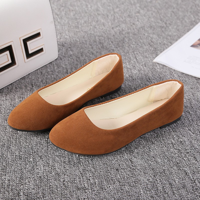 Plus Giày Múa Ba Lê Đế Bằng Màu Kẹo Ngọt Xinh Xắn Cho Nữ