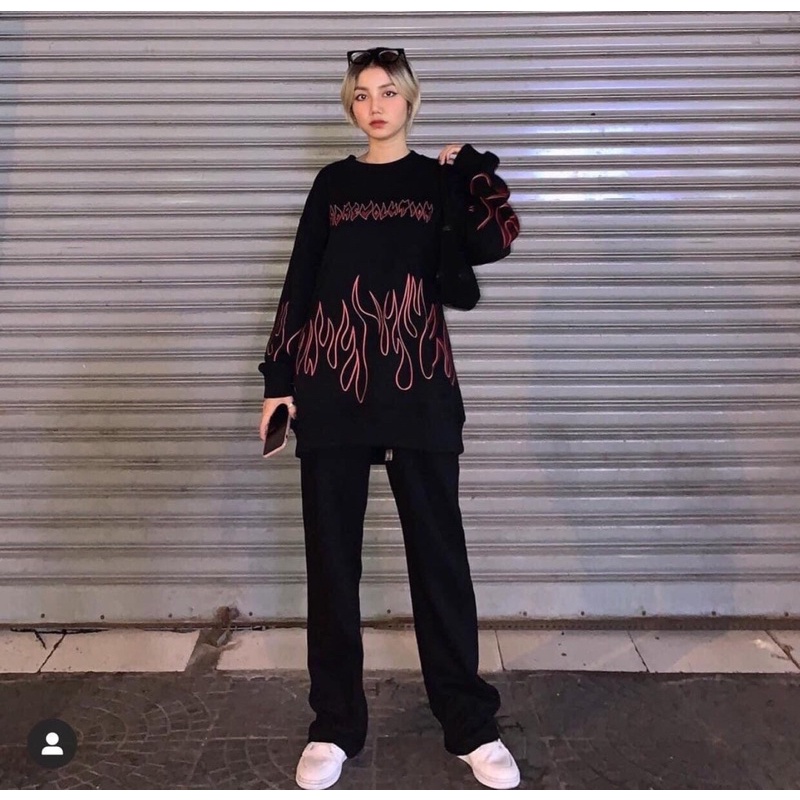 [CÓ ẢNH THẬT] Áp Nỉ Sweater Lửa Hot Unisex FREESHIP Form Rộng Nam Nữ Ulzzang