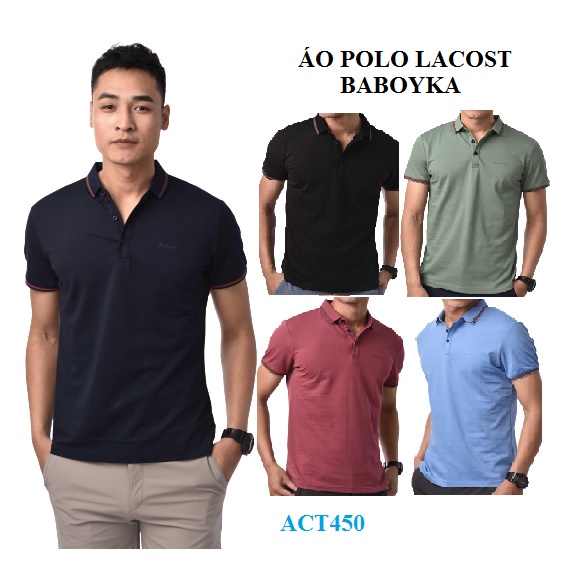 ÁO POLO NAM, POLO LACOST NAM, POLO CỔ DỆT BABOYKA [ACT450.1]
