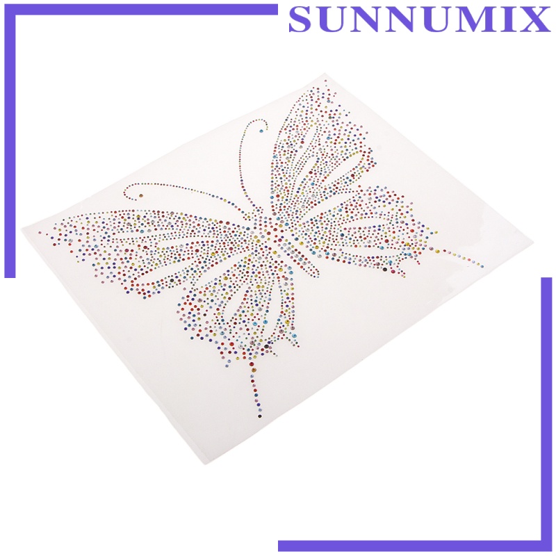 [Sunnimix] Kẹp Sắt Đính Đá Hình Bướm Nhiều Màu Sắc Trang Trí Sửa Chữa Phong Cách 1