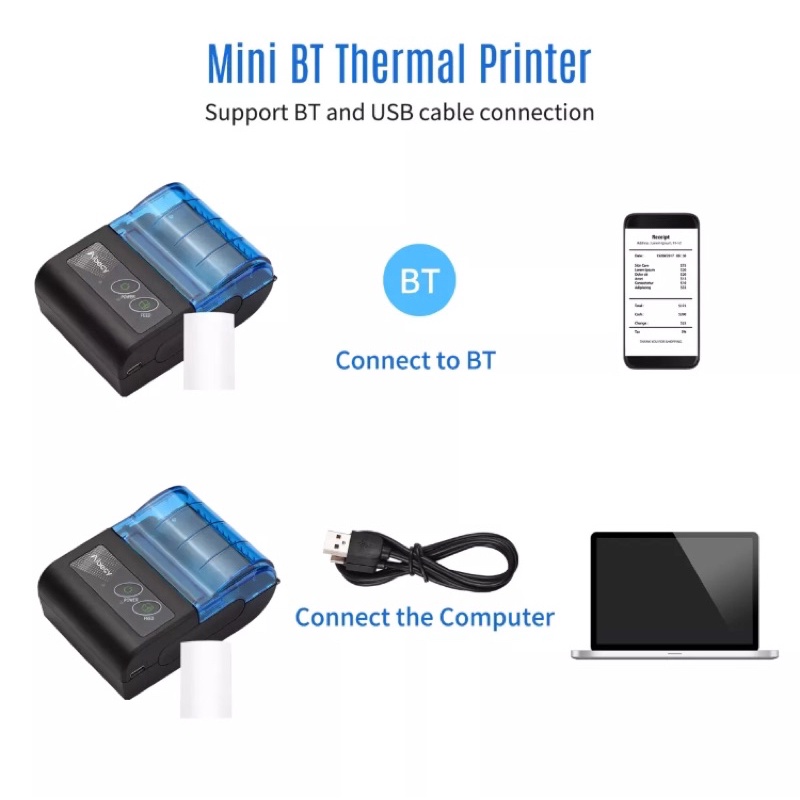 Máy in bluetooth Aibecy V2 - máy in nhiệt bluetooth mini