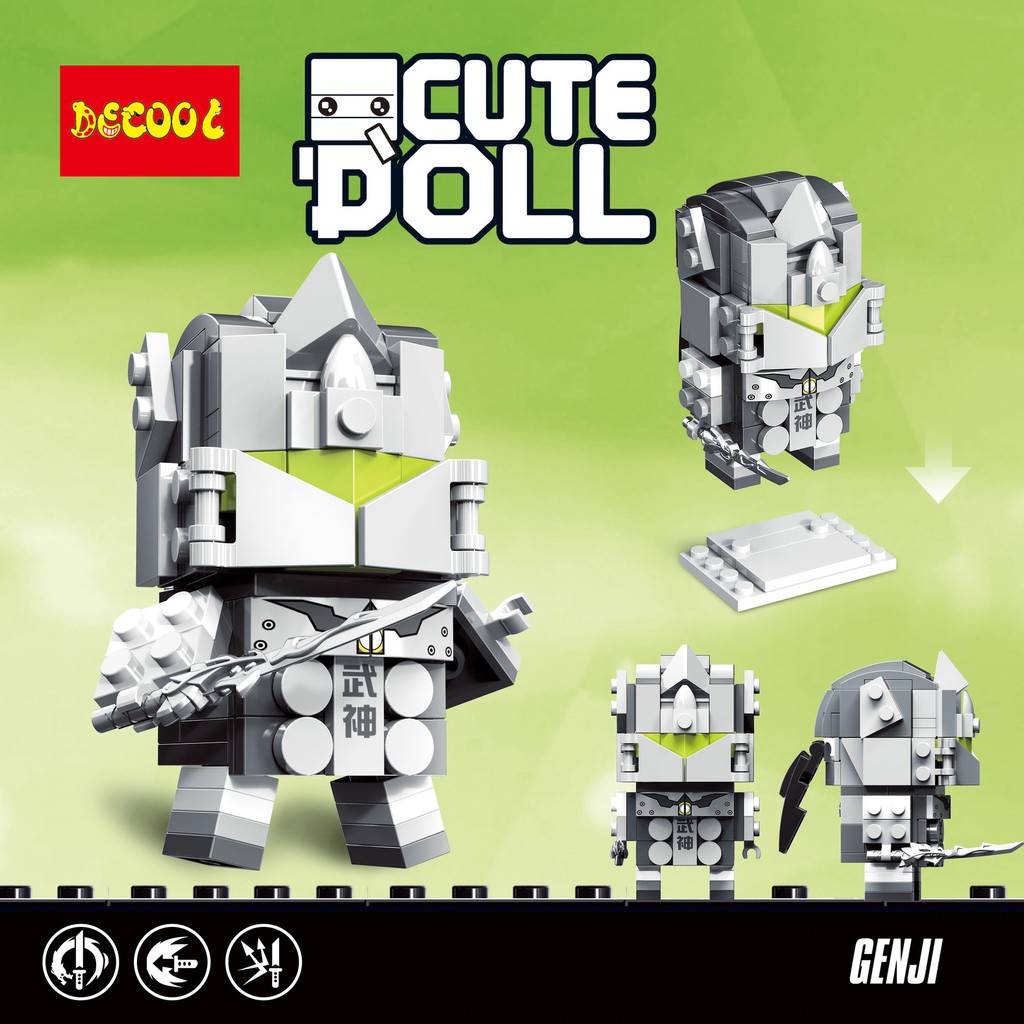 DECOOL 6853-6858 Bộ 6 Brick Headz nhân vật trong Overwatch - Đồ chơi Lắp ghép Minifigures Mô hình Mini BrickHeadz