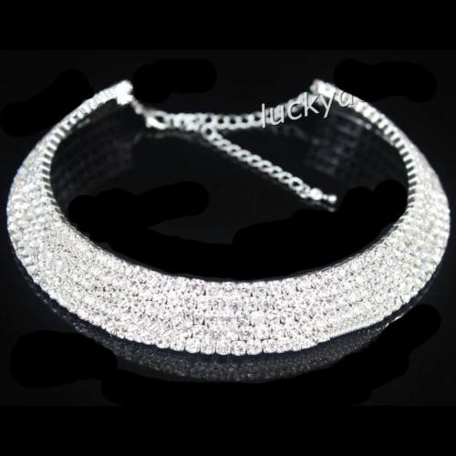 Vòng cổ choker đính đá phong cách sang trọng thanh lịch dành cho nữ