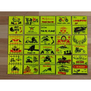 Combo 30 logo phượt phản quang