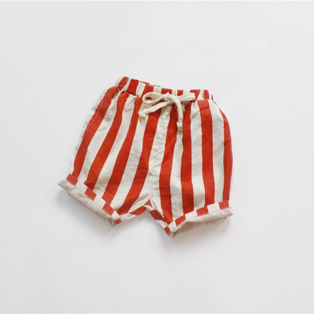 Quần short cotton Họa Tiết Kẻ Sọc Cho Bé 1-5 Tuổi