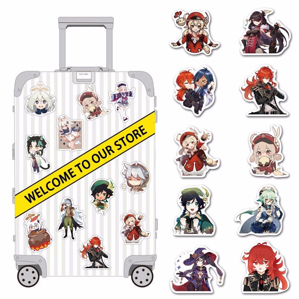 Nhãn Dán Trang Trí Laptop Máy Tính Cốc Nước Hình Anime IVORY Genshin Va Chạm