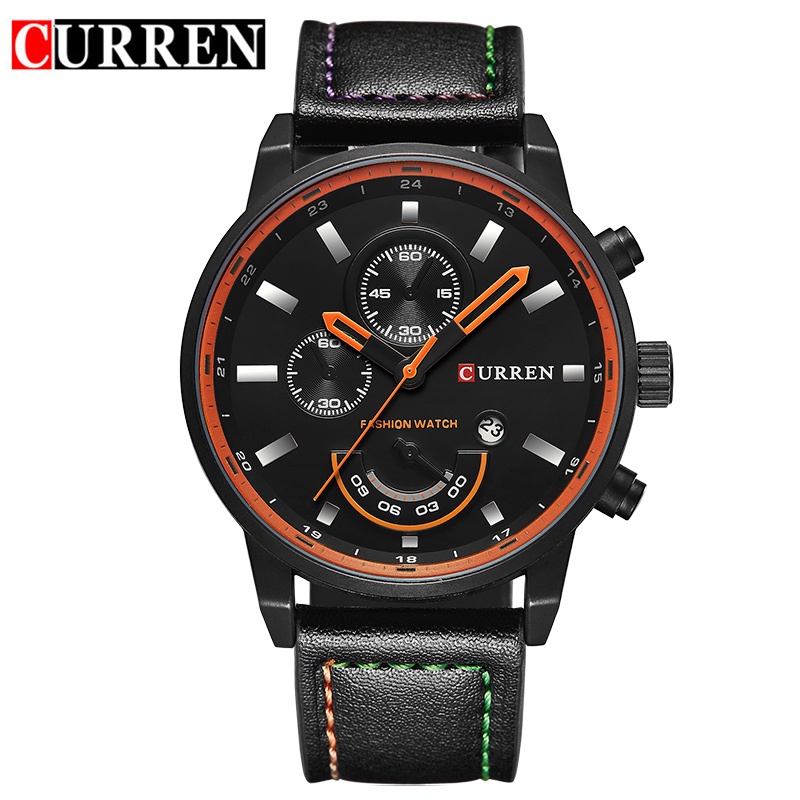 Đồng Hồ Quartz CURREN Kiểu Dáng Thể Thao Dùng Cho Nam