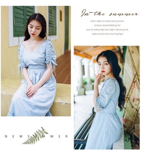 Đầm maxi xanh nhẹ