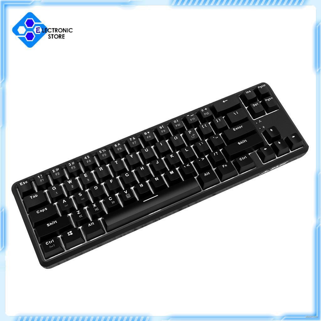 ☋☏Bàn Phím Cơ Gaming Ajazz K680T 68 Phím Có Đèn Led Và Phụ Kiện
