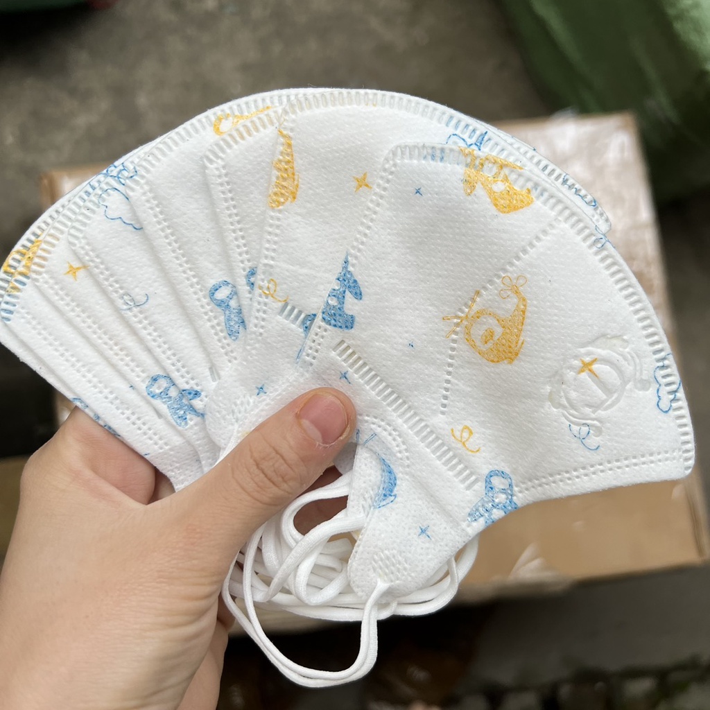 Combo 5 Hộp Khẩu Trang 5d trẻ em Kids Cho Bé 1-4 Tuổi Cường Thịnh Duy quân 3 lớp kháng khuẩn