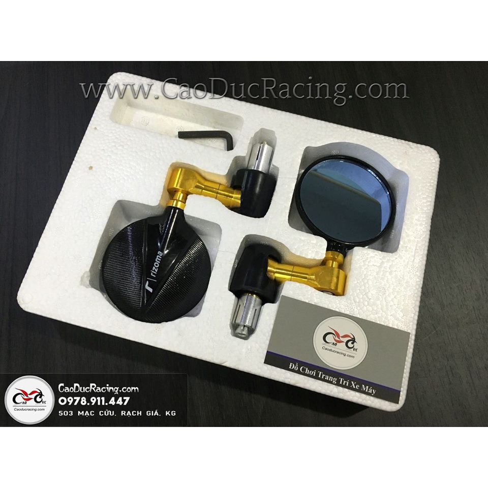 Gương gù tròn Rizoma gắn mọi loại xe máy - giá 1 cặp - kiếng gù tròn - Kính gù tròn