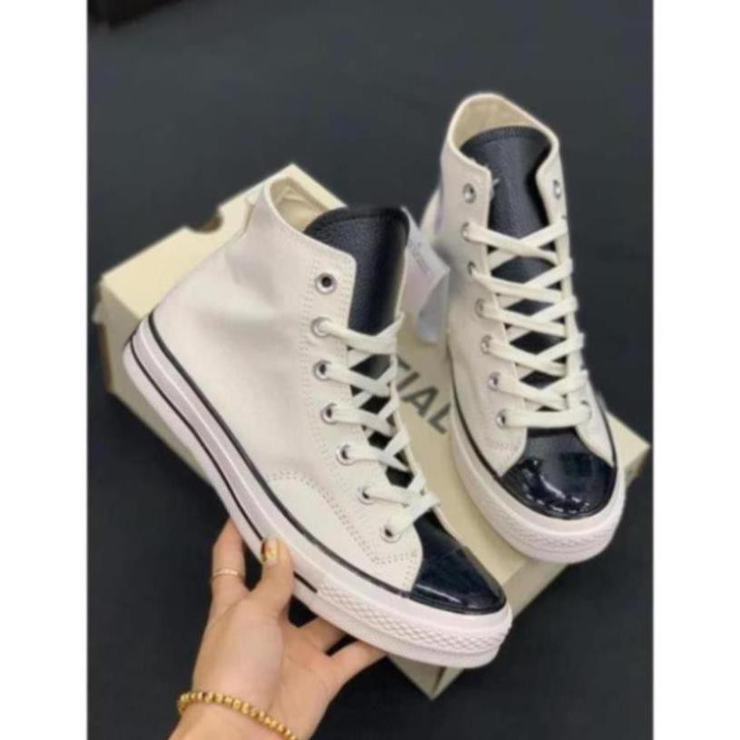 [SIÊU CHẤT] Giày CV Kem Mũi Đen bóng cao cổ ( Chuẩn 1:1 - Full box bill )