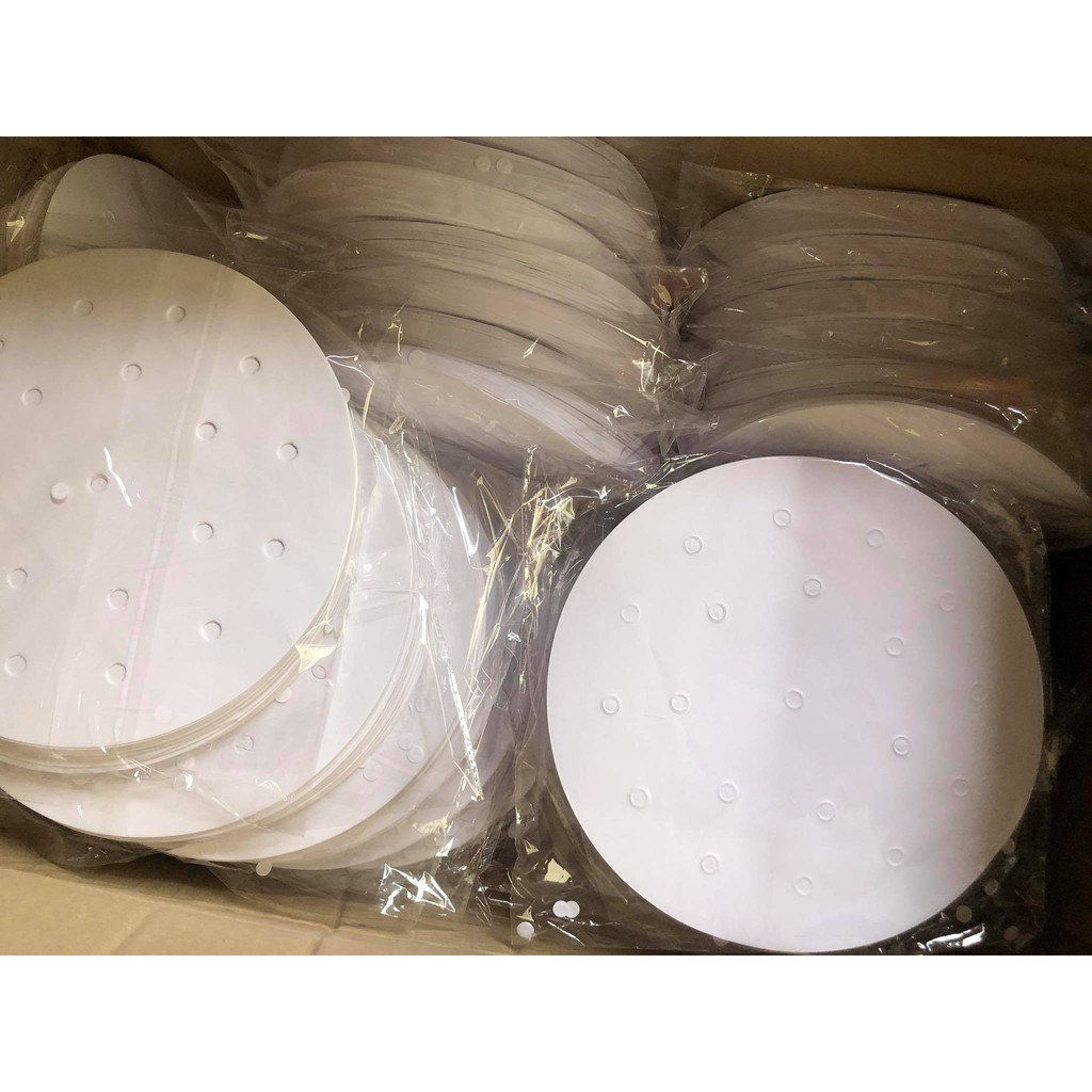 Giấy nến đục lỗ nướng bánh thấm dầu Giấy lót chống dính set 100 tờ 20 cm -𝓢𝓱𝓸𝓹 𝓣𝓲𝓮̣̂𝓷 𝓘́𝓬𝓱