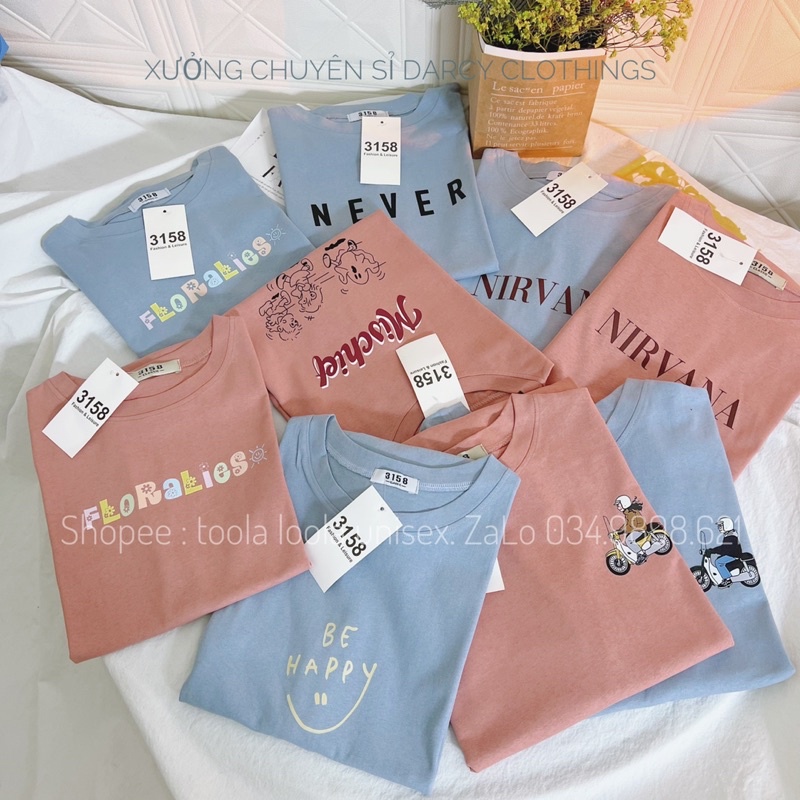 áo thun màu pastel dễ thương ✨ FREESHIP ✨ áo thun 3158 cotton unisex