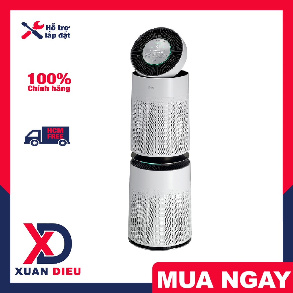 Máy lọc không khí LG AS95GDWV0 PuriCare 2 tầng, Cảm biến thông minh hiển thị PM1.0, giao hàng miễn phí HCM | BigBuy360 - bigbuy360.vn