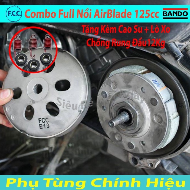 Bộ nồi honda air blade 125 - bộ côn ab 125 chính hãng fcc