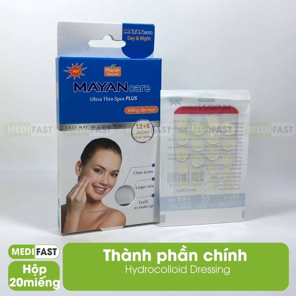 Miếng dán làm giảm mụn Mayan Care - Nhập khẩu từ Hàn Quốc, mụn bọc, mụn mủ