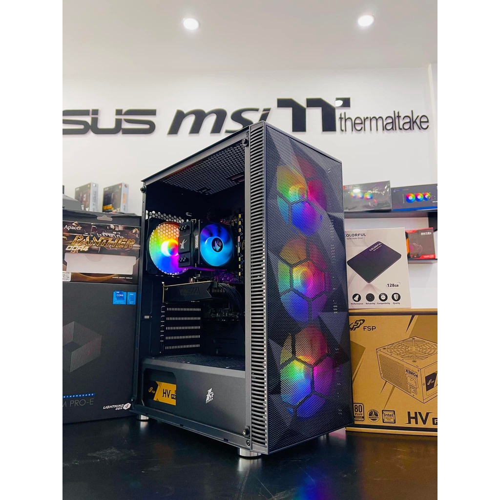 CASE 1st Player FIRE BASE X7 (Tặng Kèm 4 Fan Led) (Hỗ trợ main X79-X99 Dual CPU)