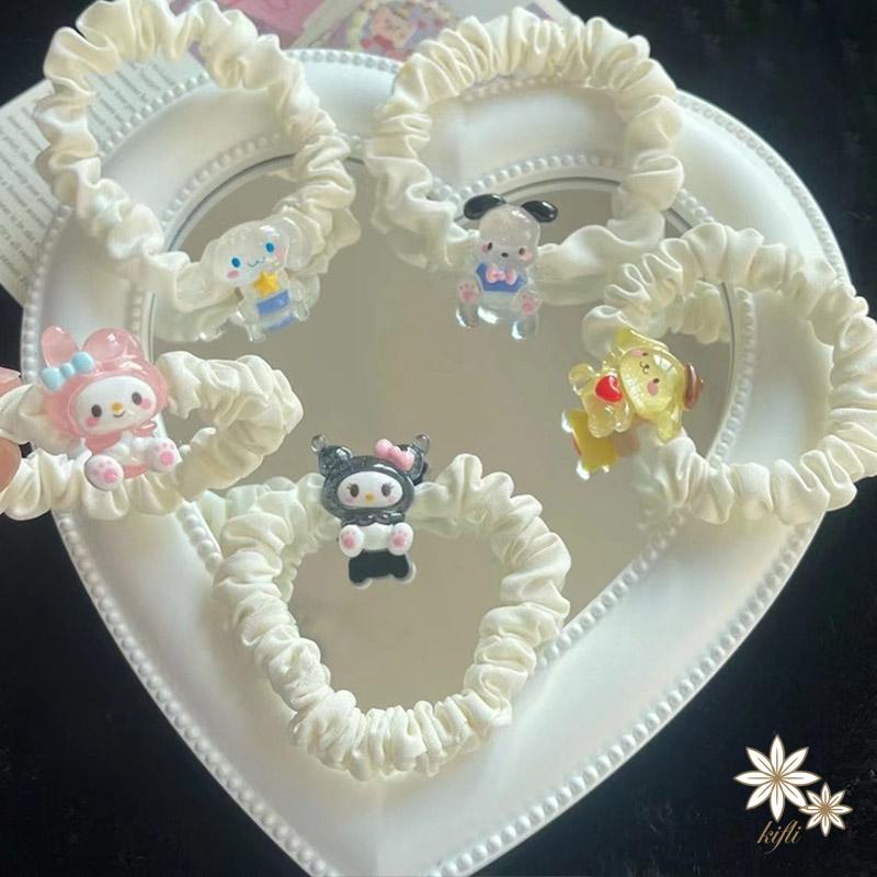 【kifli】Dây Cột Tóc Cao Su Họa Tiết Hoạt Hình Xinh Xắn Cho Bé Gái