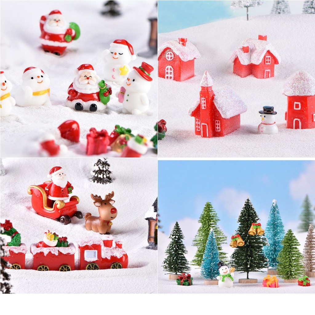 Tiểu cảnh noel terrarium ❤️ FREESHIP ❤️ ông già noel cây thông người tuyết - trang trí giáng sinh tiểu cảnh