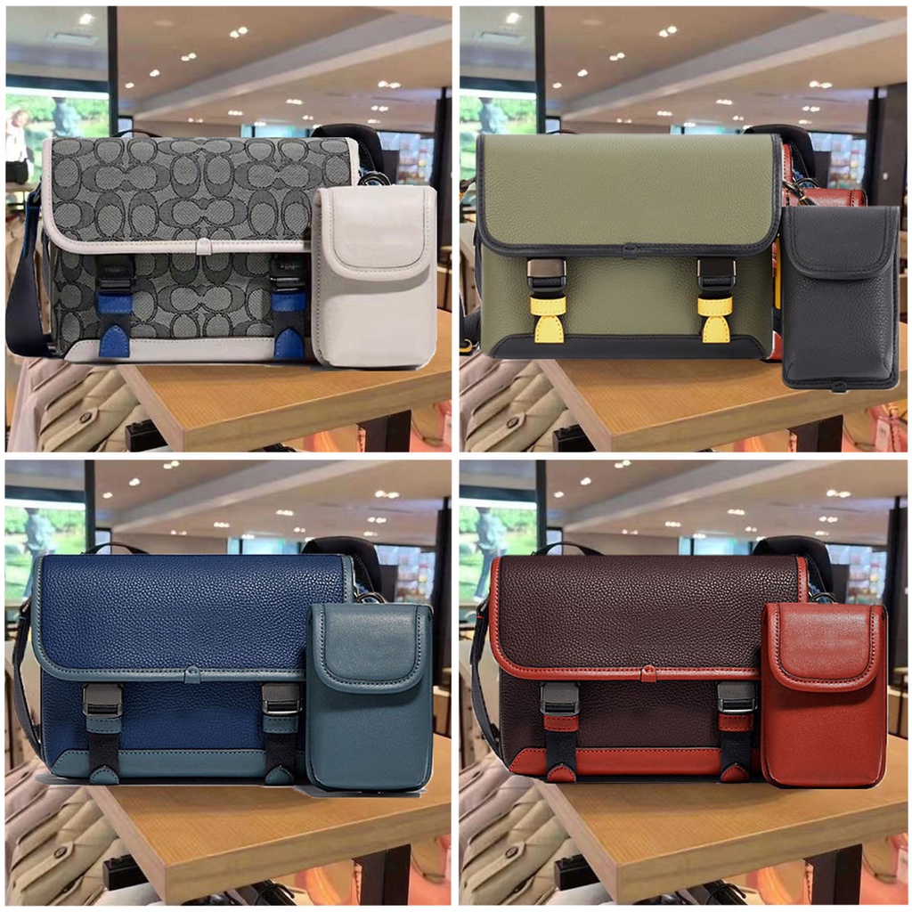 Túi nam COACH mới / túi đeo chéo C5325 League / túi đeo chéo mini theo dõi