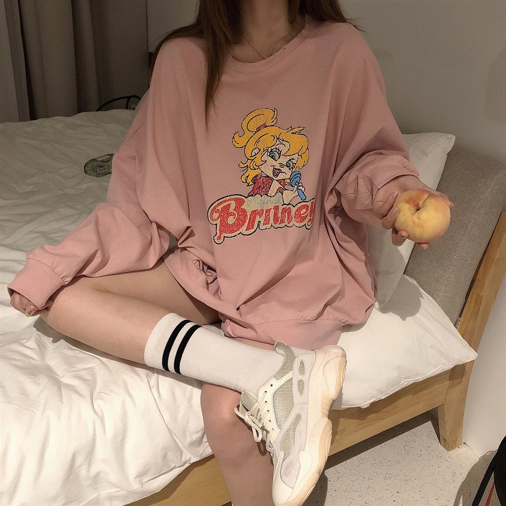 Áo Hoodie Nữ Tay Dài Thời Trang Hàn Quốc 2021