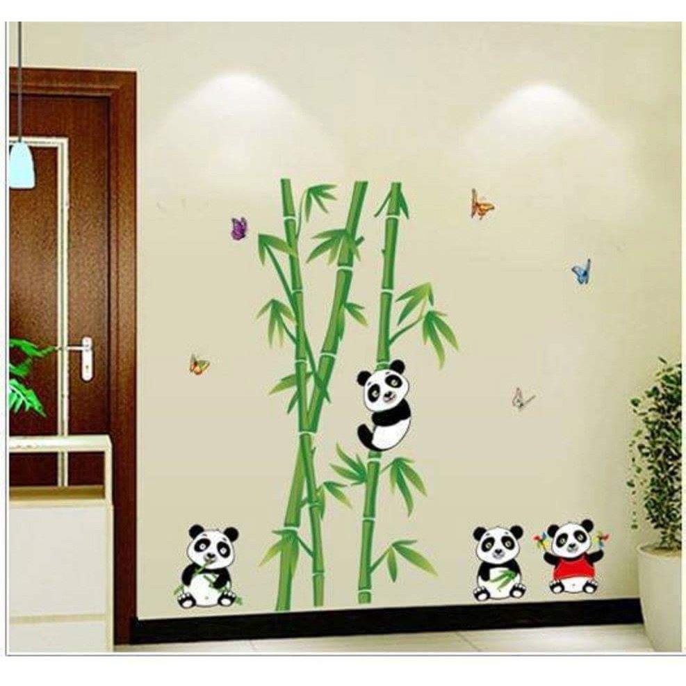 decal dán tường gấu trúc