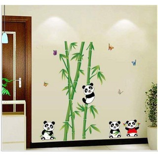 Decal dán tường gấu trúc