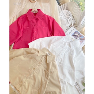 SET ÁO SƠ MI CROPTOP KÈM SHORT