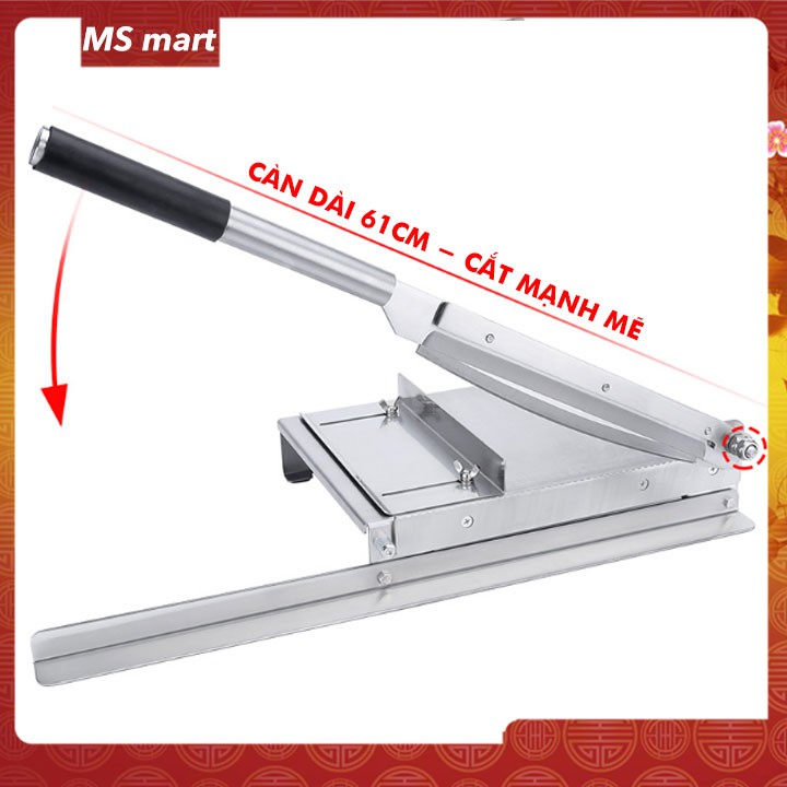 [HÀNG KHỦNG] Dao cắt móng giò, sườn lợn (heo), thái thịt đông lạnh MS Mart  - tặng tay mài dao inox bền bỉ