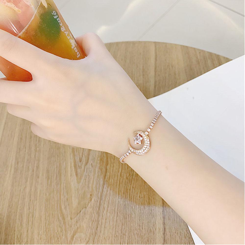 MOCHO Vòng Tay Hình Trăng Sao Đính Đá Lấp Lánh