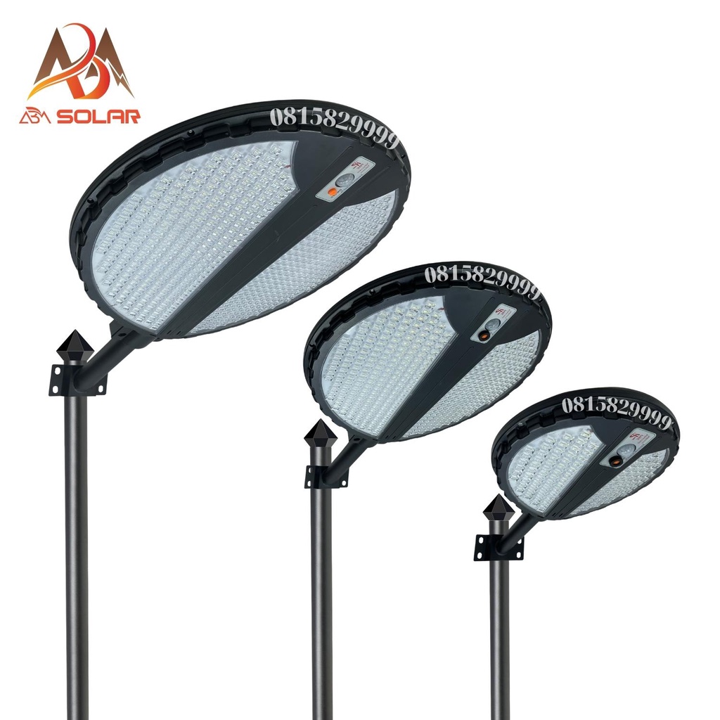 [300W]Đèn Năng Lượng Mặt Trời Liền Thể Tròn Tích Điện Tấm Pin, Chống Nước IP66,Cảm Biến Chuyển Động ,LED Siêu Sáng - ABM